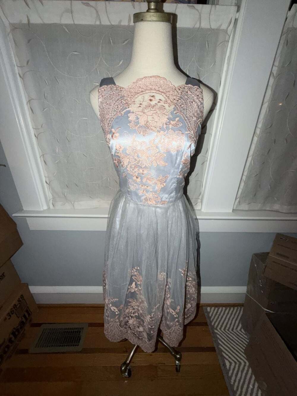 Chi Chi London Rylee Dress Blue UK 6